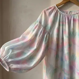 Cotton fabric VOILE Feathers digital print