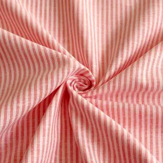Linen cotton Stripe salmon