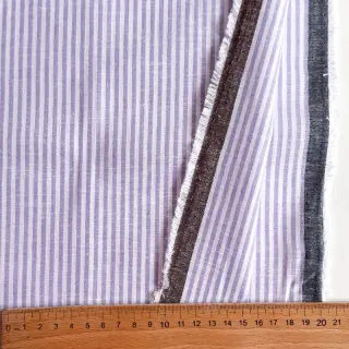 Linen cotton Stripe purple