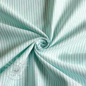 Linen cotton Stripe mint