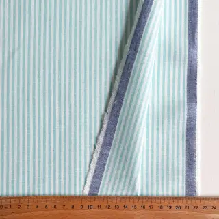 Linen cotton Stripe mint