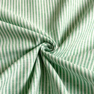 Linen cotton Stripe dark green