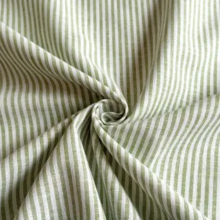 Linen cotton Stripe green