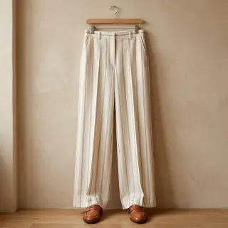 Linen viscose Pin naturals