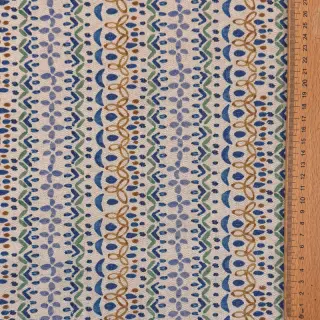 Decoration fabric Linenlook Blue pattern digital print