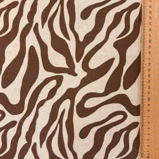 Decoration fabric Linenlook Animal dark brown