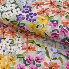 Decoration fabric Floralia multi digital print
