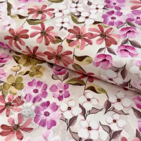 Decoration fabric Floralia pink digital print
