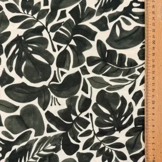 Decoration fabric Big leaves grey digital print