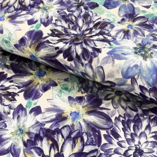 Decoration fabric Peony blue digital print