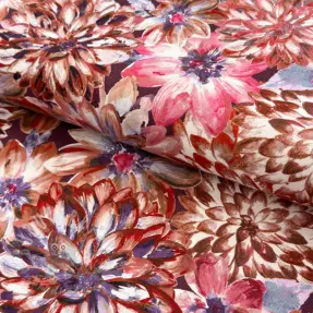 Decoration fabric Peony orange digital print