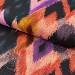 Decoration fabric SLUB Abstract multi digital print