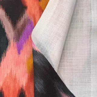 Decoration fabric SLUB Abstract multi digital print