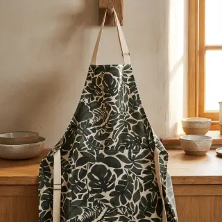 Decoration fabric Big leaves grey digital print