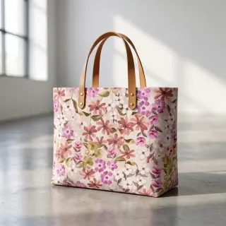 Decoration fabric Floralia pink digital print