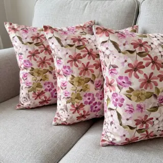 Decoration fabric Floralia pink digital print
