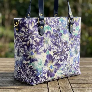 Decoration fabric Peony blue digital print