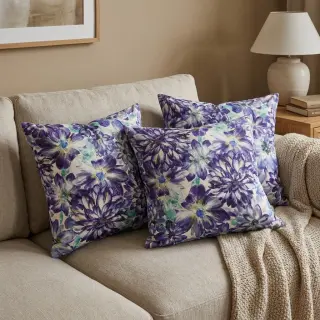 Decoration fabric Peony blue digital print