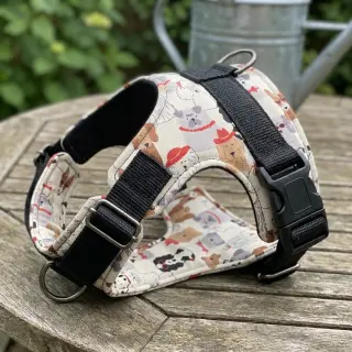 Decoration fabric Linenlook Dog Dress Up