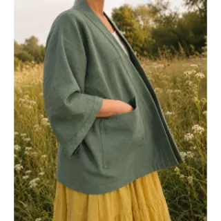Linen enzyme washed STONEWASHED PREMIUM dark mint