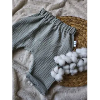 Double gauze/muslin dark mint