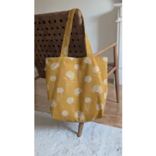 Decoration fabric Linenlook Elegant dandelion golden yellow