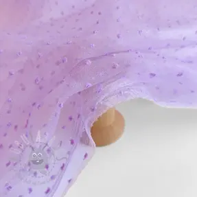 Tulle netting DOTS lilac