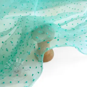 Tulle netting DOTS mint