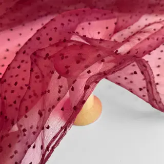 Tulle netting DOTS bordeaux