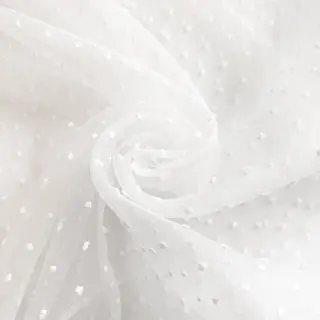 Tulle netting DOTS white