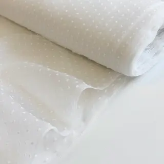 Tulle netting DOTS white