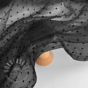 Tulle netting DOTS black