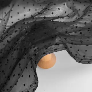 Tulle netting DOTS black