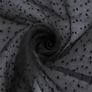 Tulle netting DOTS black