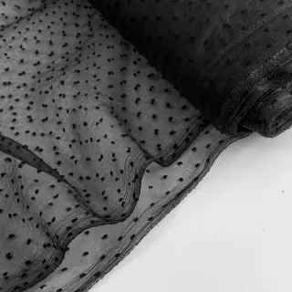 Tulle netting DOTS black