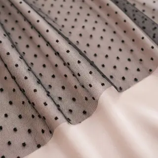 Tulle netting DOTS black