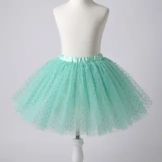 Tulle netting DOTS mint