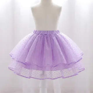 Tulle netting DOTS lilac