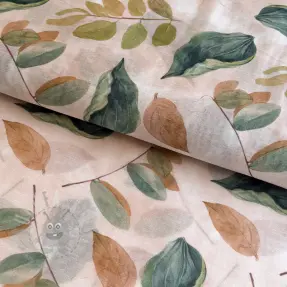 Lyocell avec lin et soie Retro Flowers design A