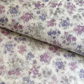Lyocell avec lin et soie Retro Flowers design C