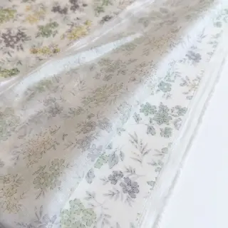 Lyocell avec lin et soie Retro Flowers design D