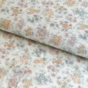 Lyocell avec lin et soie Retro Flowers design E