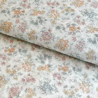 Lyocell avec lin et soie Retro Flowers design E