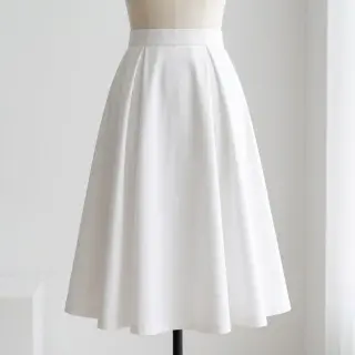 Cotton fabric TWILL Mango white