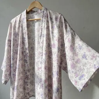 Lyocell avec lin et soie Retro Flowers design C