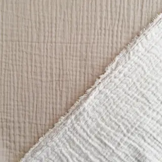 Double gauze/muslin DOUBLE FACE pebble