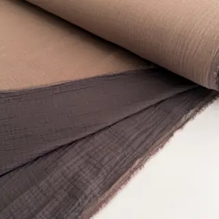 Double gauze/muslin DOUBLE FACE mocha