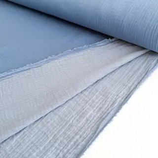 Double gauze/muslin DOUBLE FACE cloud blue
