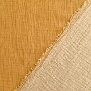 Double gauze/muslin DOUBLE FACE old yellow