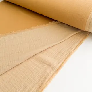 Double gauze/muslin DOUBLE FACE old yellow
